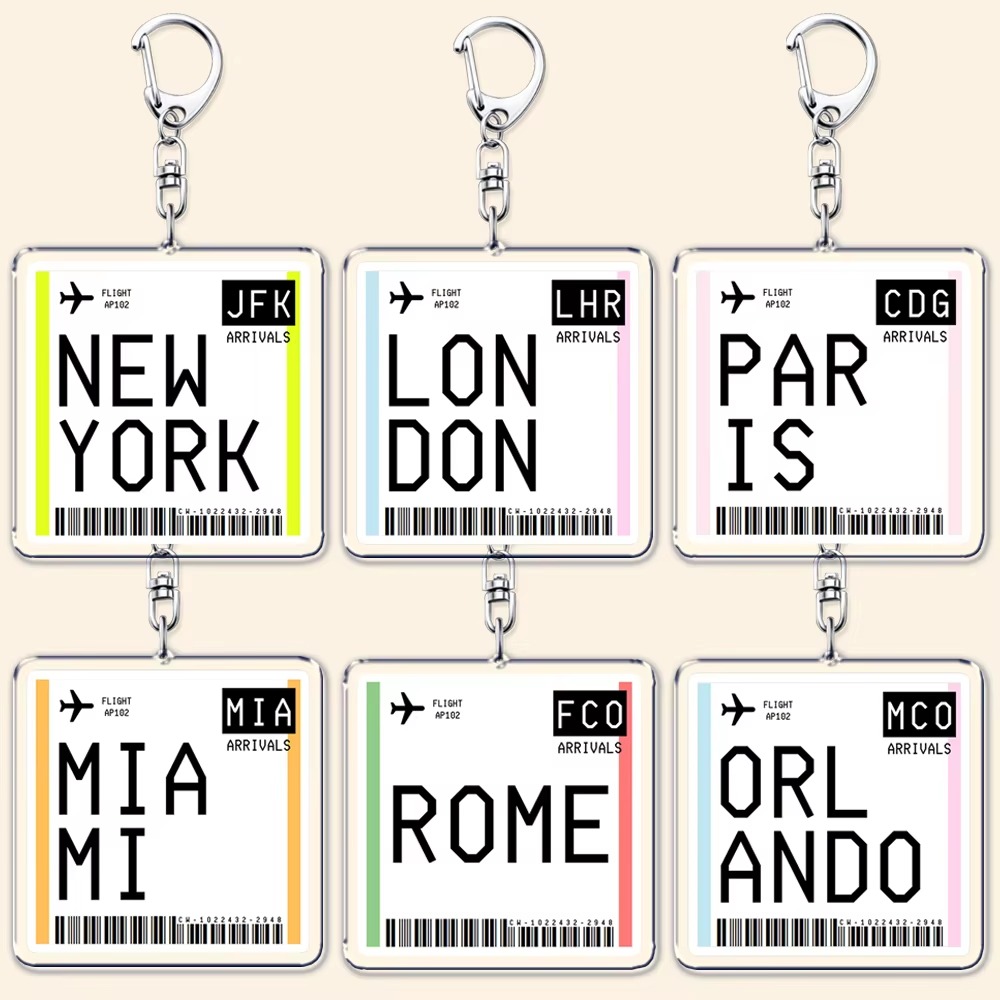 Chaveiro de bilhete de avião e - Travel Accessories Jewelry avaliação e preço
